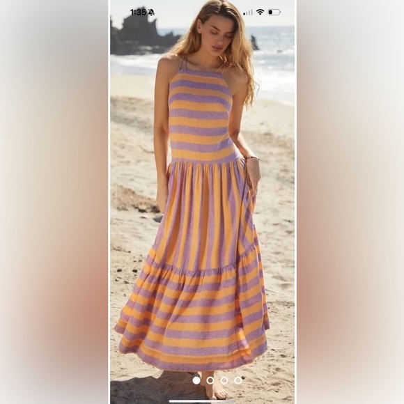 By Anthropologie Grommet Halter Maxi Dress Womens‎ Size Medium (424) - Picture 1 of 10
